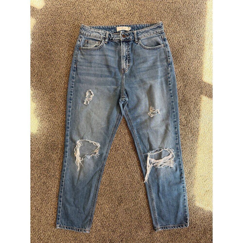 Böhme Retropolitan Mom Jeans Size 29 Medium Wash Distressed High Rise